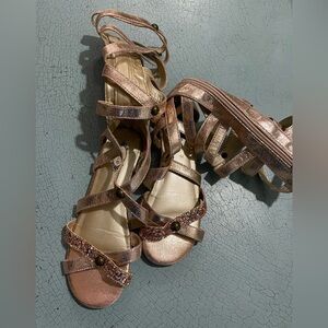 Joyfolie Jenna Gladiator sandals in rose gold